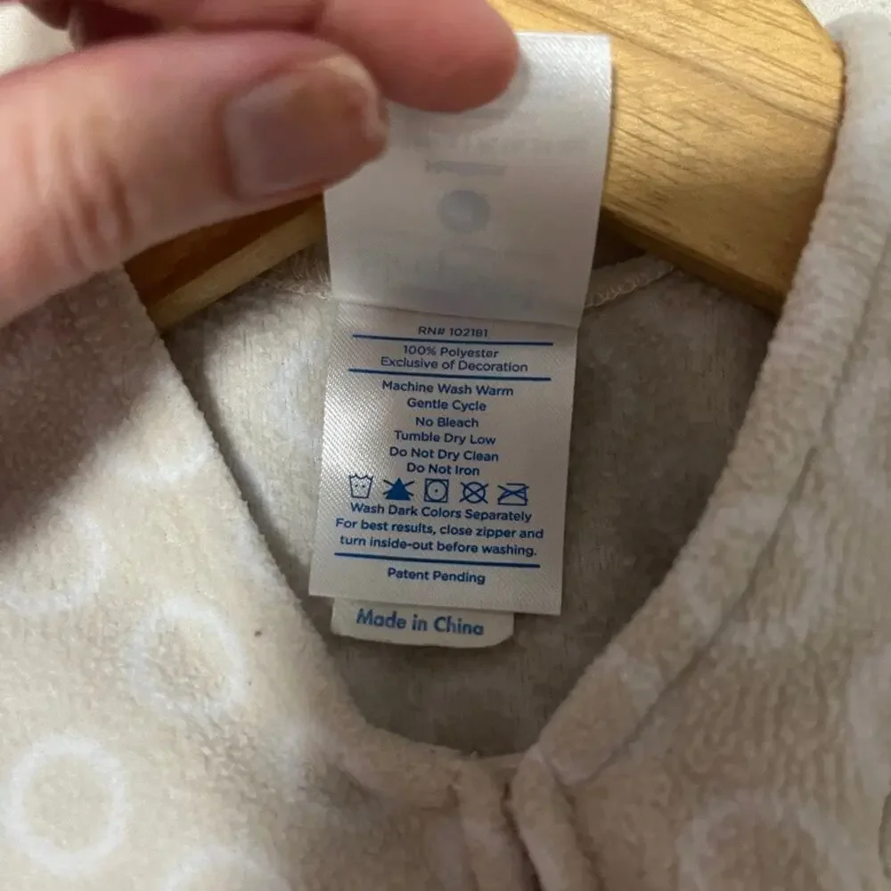 Halo Baby Sleepsack in Tan Teddy Bear Fleece Size Medium 6-12 Months